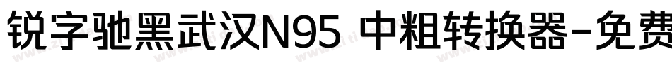 锐字驰黑武汉N95 中粗转换器字体转换